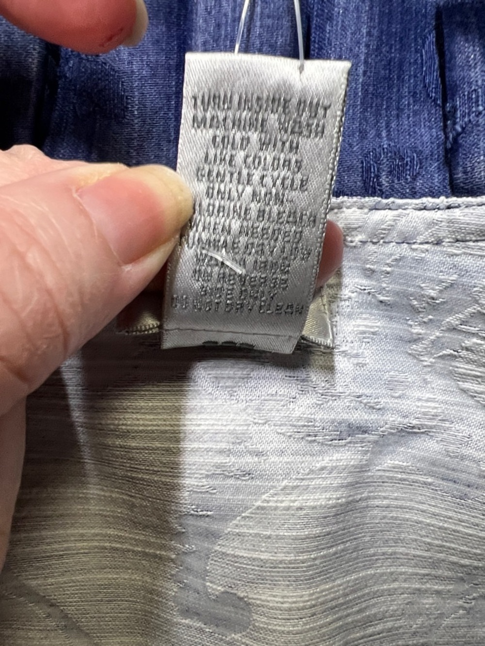 Chicos Subtle Jacquard Rory Ruffled Jacket Blue - Picture 5 of 5